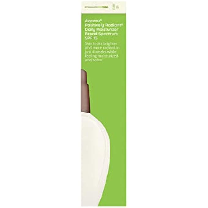 Aveeno POSITIVELY RADIANT DAILY MOISTURIZER SPF 15 FOR UNISEX - 4 OZ MOISTURIZER - Image 3